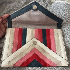 Rebecca Minkoff Leo Chevron Stripe Envelope Clutch